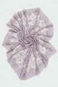 Floral Embroidered Dupatta in Pastel Lavender and Silver